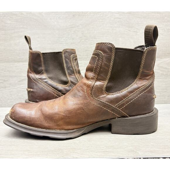 Ariat Boots Midtown Rambler Square Toe Chelsea Brown Leather Boot Mens Size 8.5D main image 11
